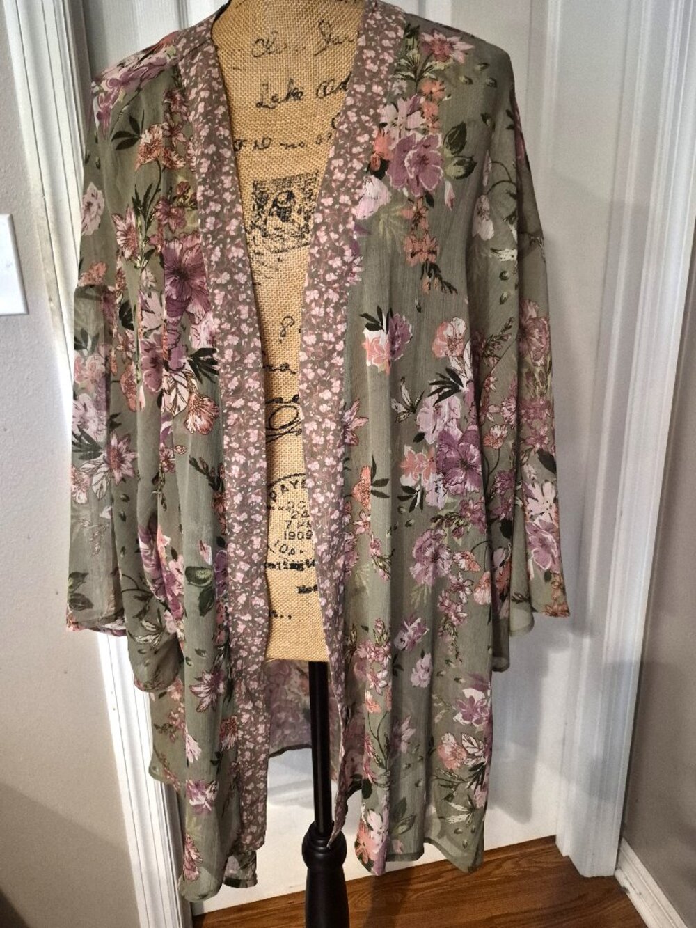 Maurice's Sheer Multi Color Floral Duster